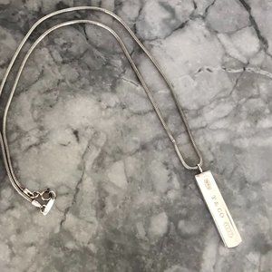 Tiffany & Co  Bar Pendant Necklace- Retired